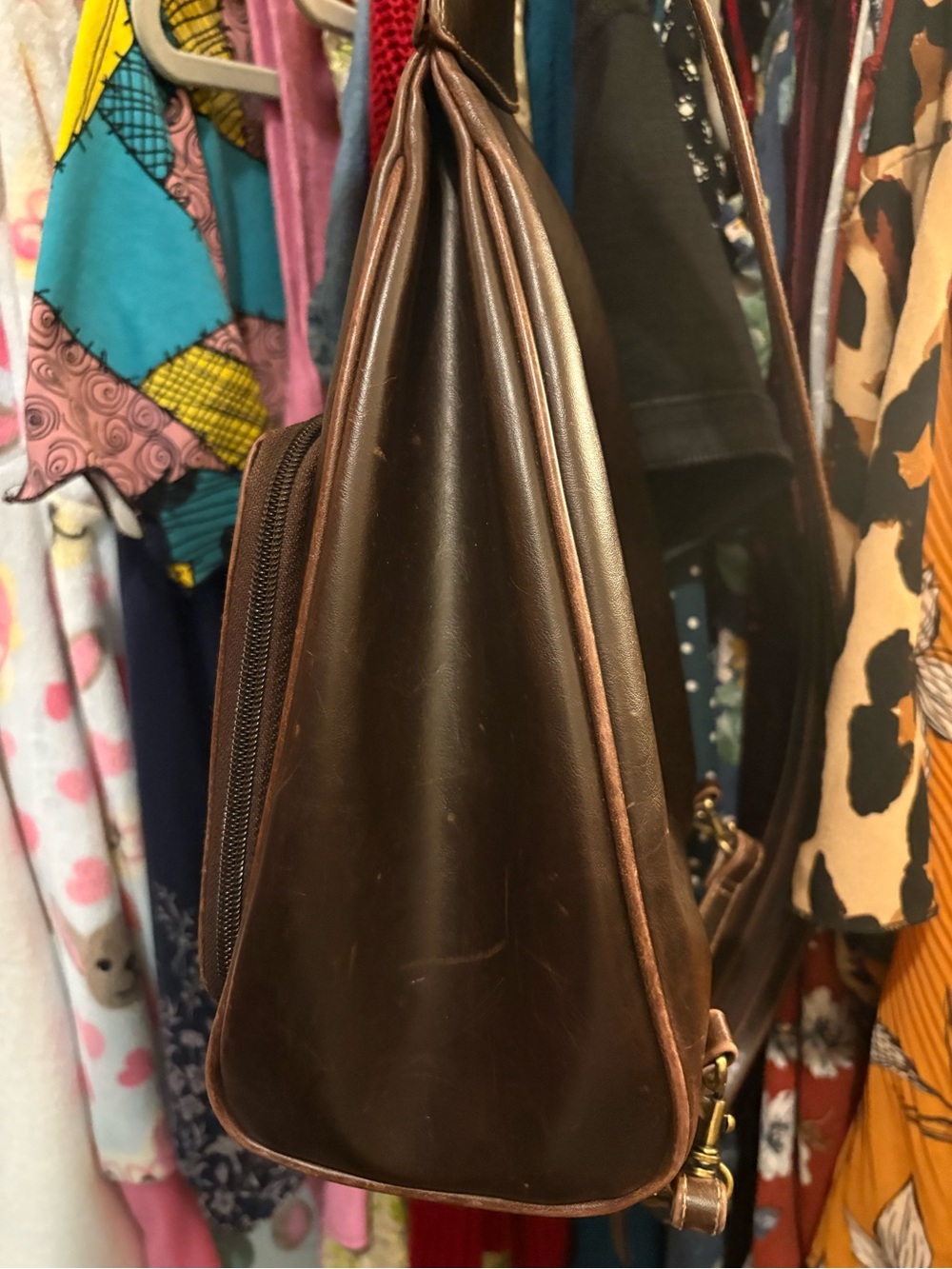 Liz Claiborne | The Villager | Brown Backpack | 90s Y2K - Picture 5 of 14